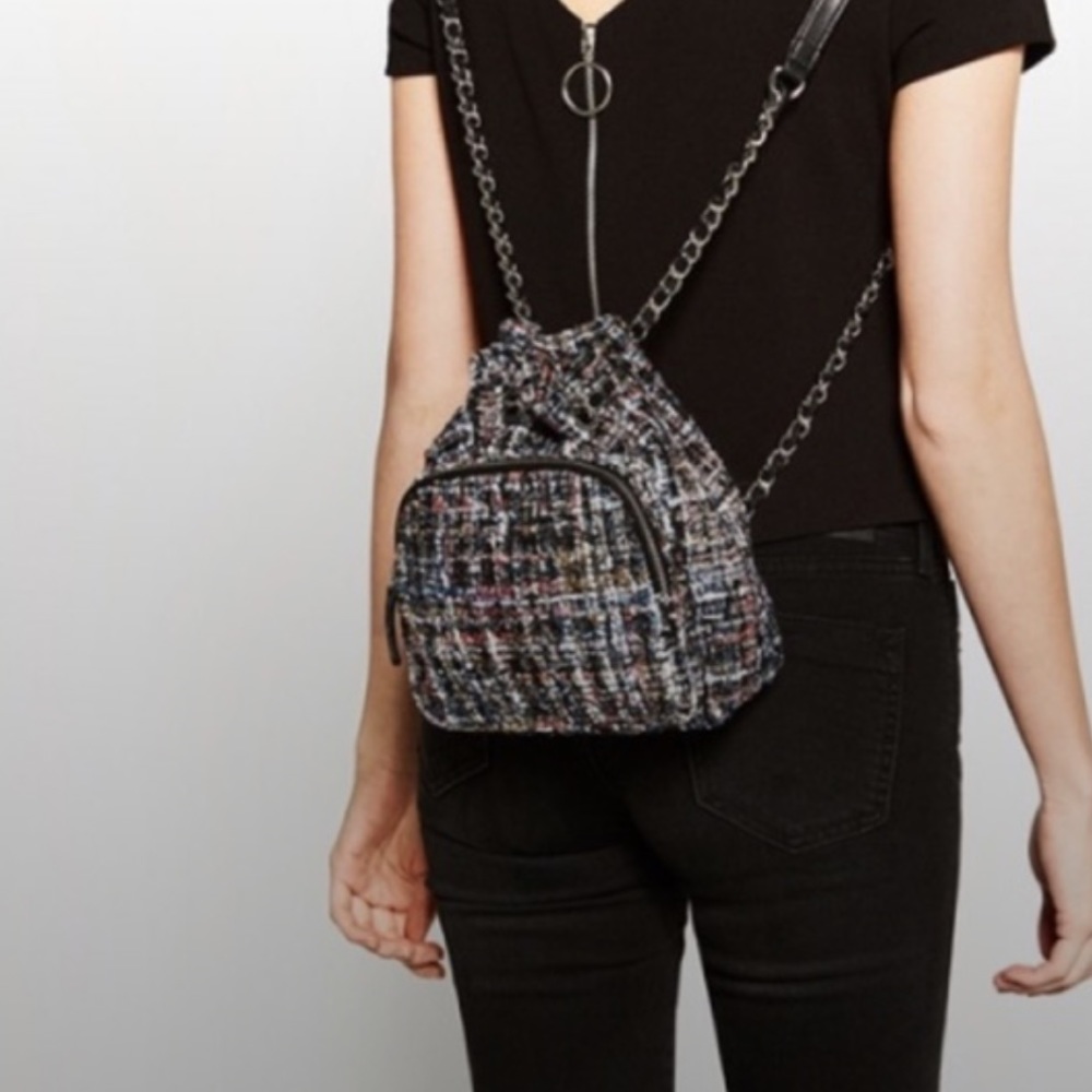 Zara Tweed Mini Backpack - Picture 5 of 5